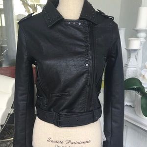 Blank NYC Studded Leather Jacket | S